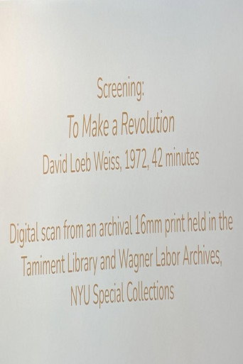 To Make a Revolution