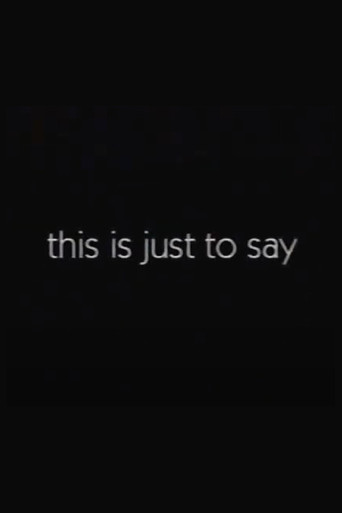 This Is Just to Say
