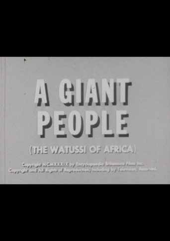 A Giant People (Watussi of Africa)