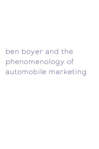 Ben Boyer and the Phenomenology of Automobile Marketing