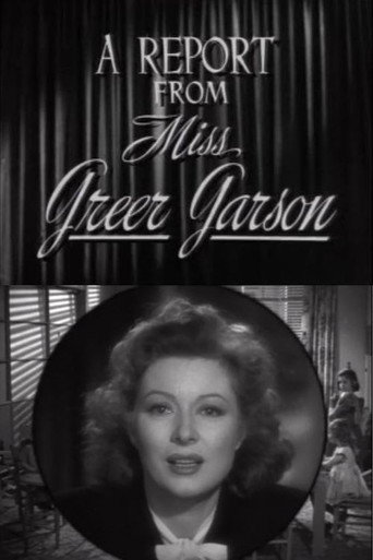 A Report from Miss Greer Garson