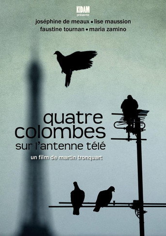 Quatre colombes sur l'antenne télé