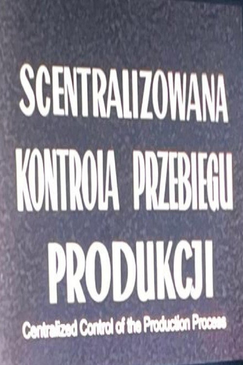 Centralized Control of Production Flow – Sugar Poster