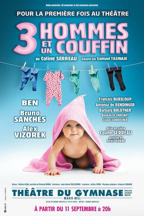 3 hommes et un couffin Poster