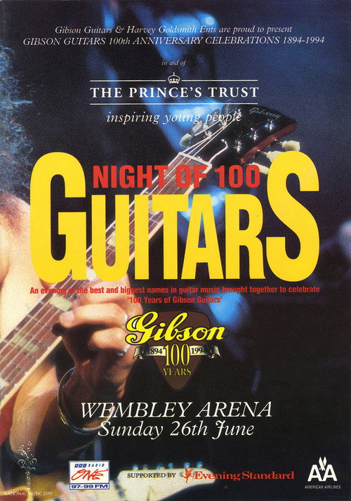 Gibson's Night of 100 Guitars Poster