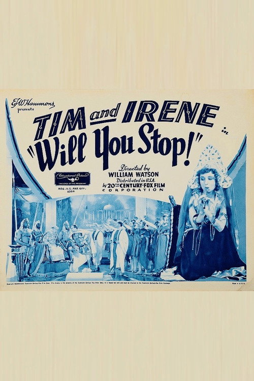 Will You Stop? Poster