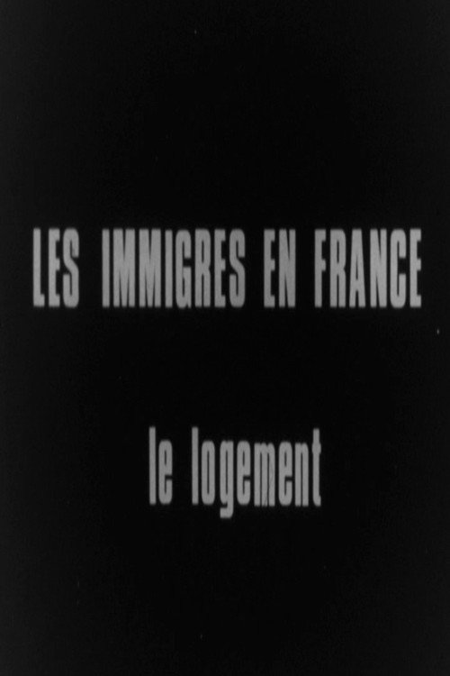 LES IMMIGRÉS EN FRANCE - LE LOGEMENT Poster