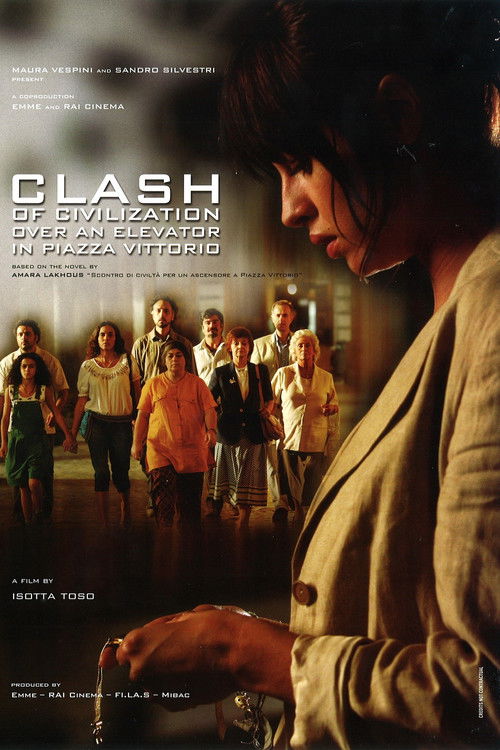 Clash of civilization over an elevator in Piazza Vittorio Poster