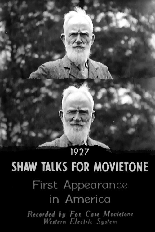Shaw Talks for Movietone News Poster
