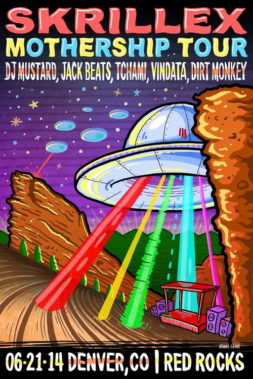 Skrillex - Live @ Red Rocks Amphitheatre Poster