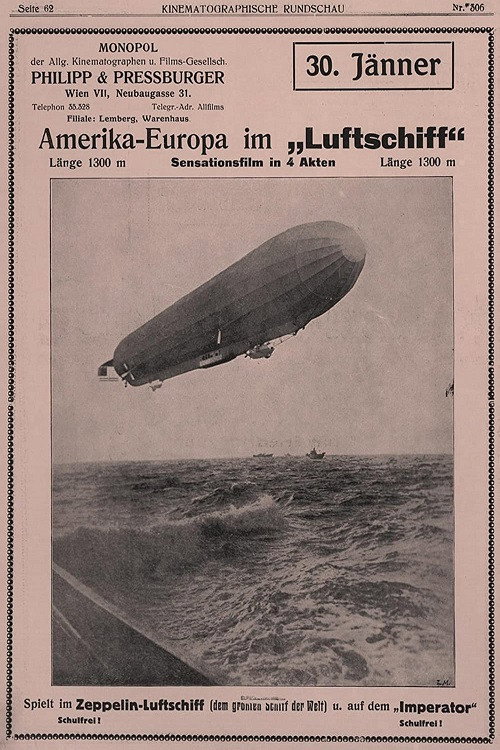 America to Europe in an Airship Poster