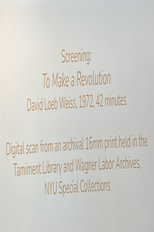 To Make a Revolution Poster