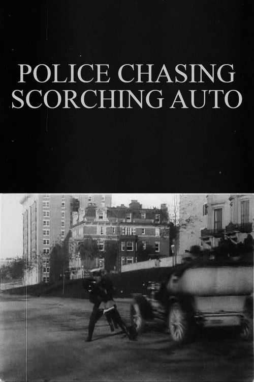 Police Chasing Scorching Auto Poster