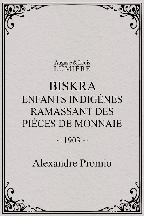 Biskra : enfants indigènes ramassant des pièces de monnaie Poster