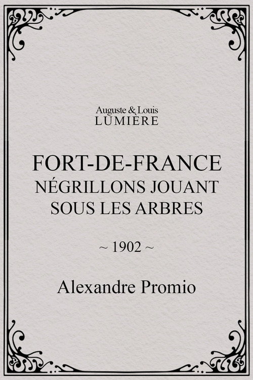 Fort-de-France : négrillons jouant sous les arbres Poster