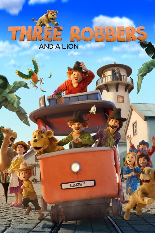 Three Robbers and a Lion Poster