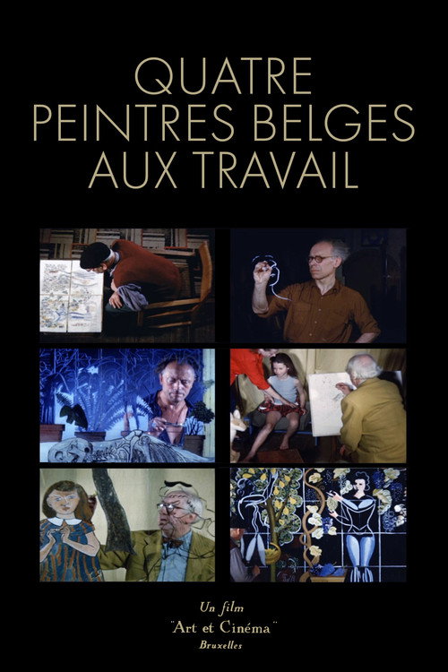 Four Belgian Painters at Work Poster