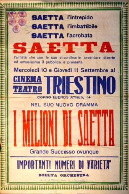 I milioni di Saetta Poster