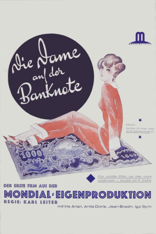 Die Dame auf der Banknote Poster