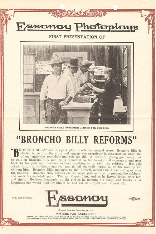 Broncho Billy Reforms Poster