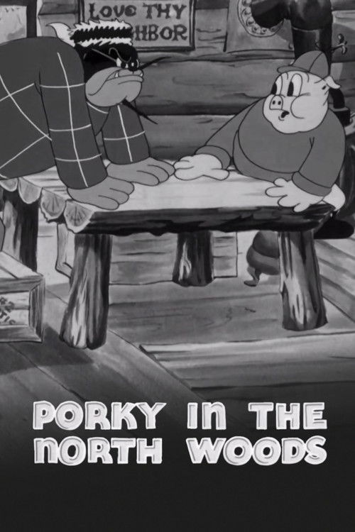 Porky in the North Woods Poster