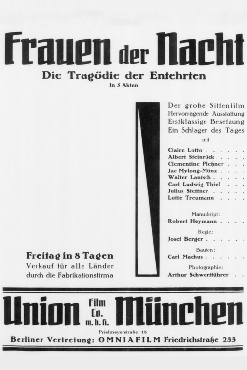 Die Tragödie der Entehrten Poster