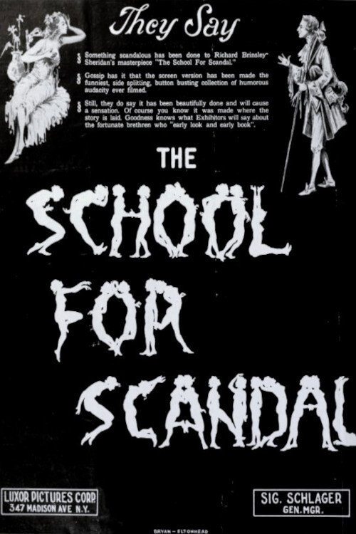 The School for Scandal Poster