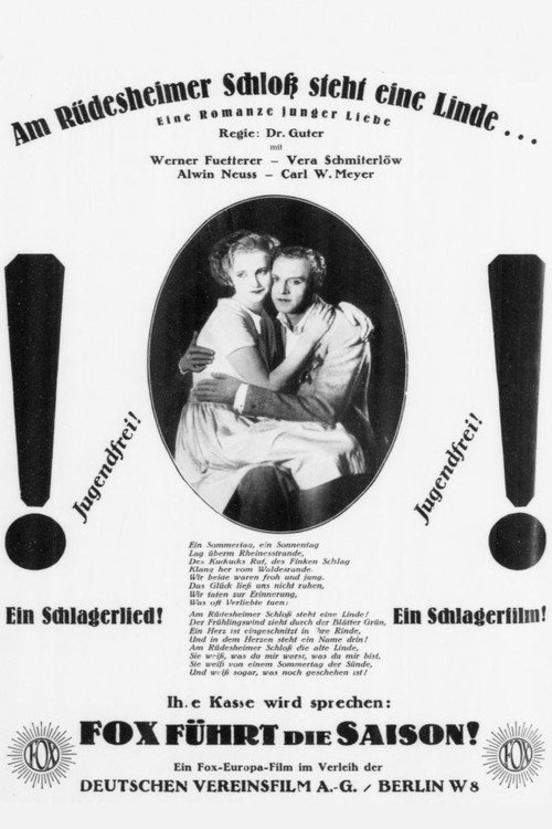 Am Rüdesheimer Schloss steht eine Linde Poster
