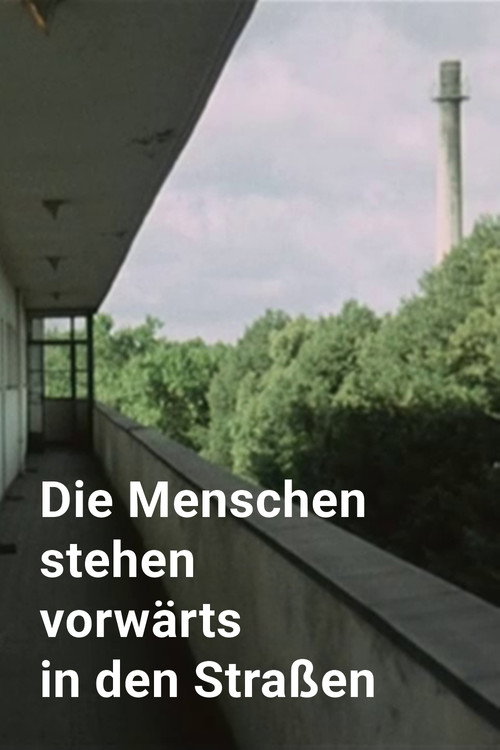 Die Menschen stehen vorwärts in den Straßen Poster