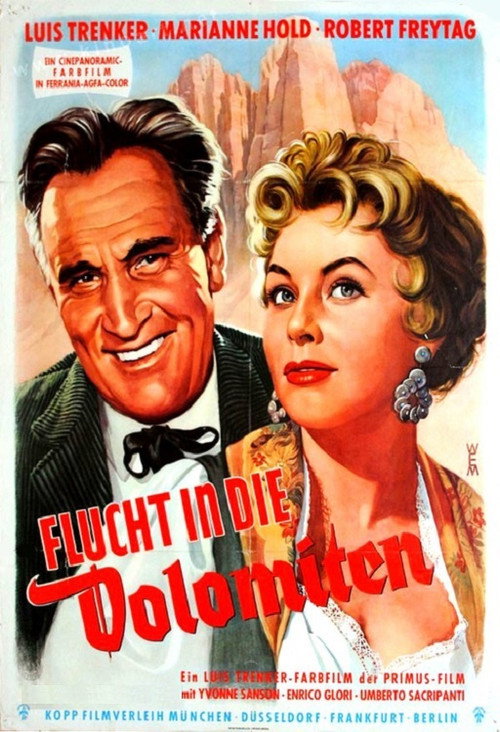 Flucht in die Dolomiten Poster
