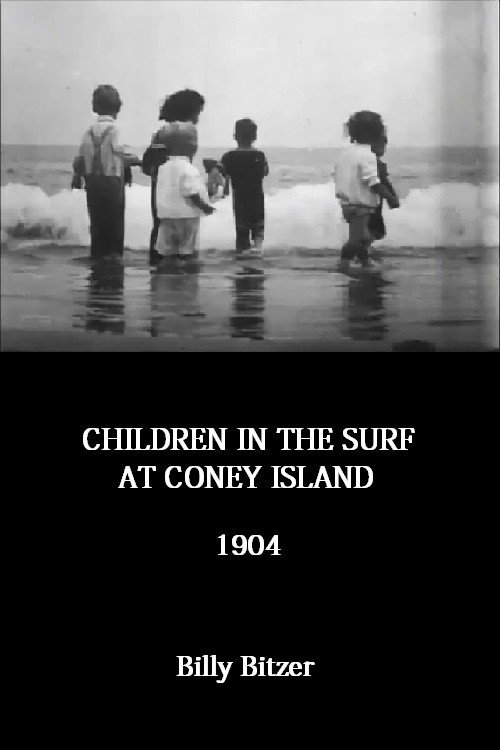 Children in the Surf at Coney Island Poster