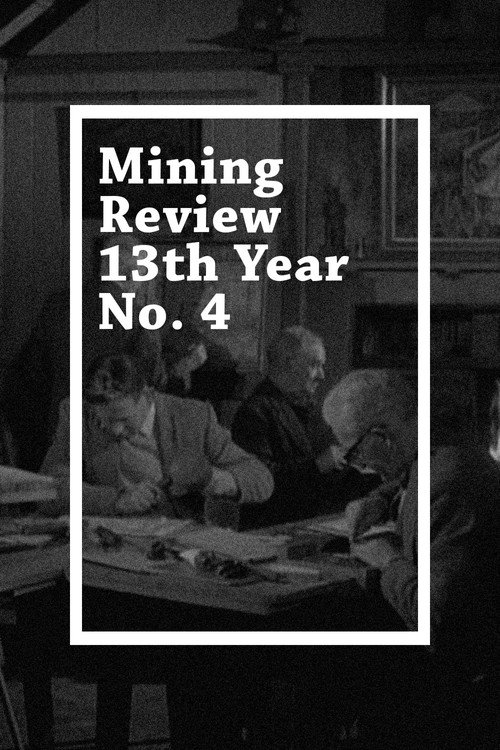Mining Review 13th Year No. 4 Poster