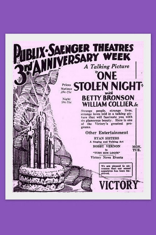 One Stolen Night Poster