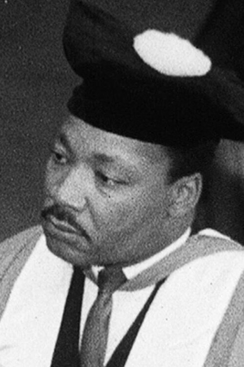 Martin Luther King at Newcastle University Poster