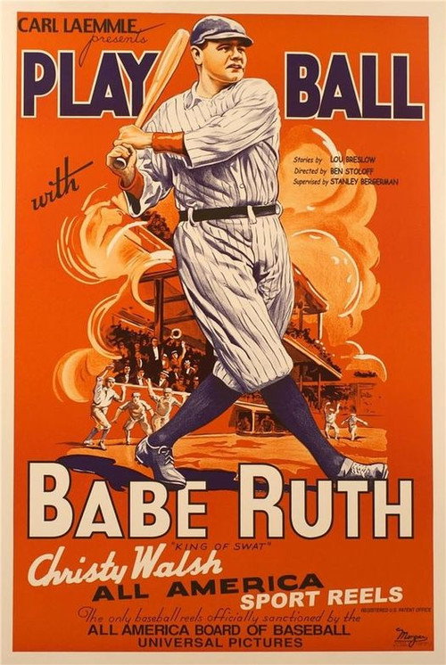 Play Ball with Babe Ruth Poster