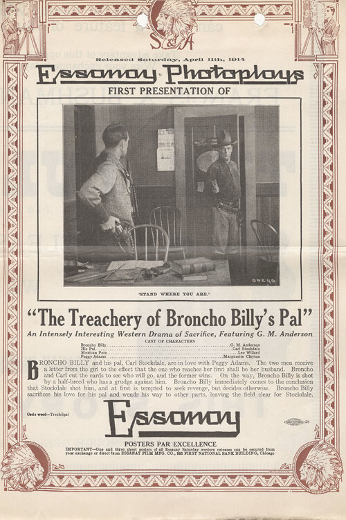 The Treachery of Broncho Billy's Pal Poster