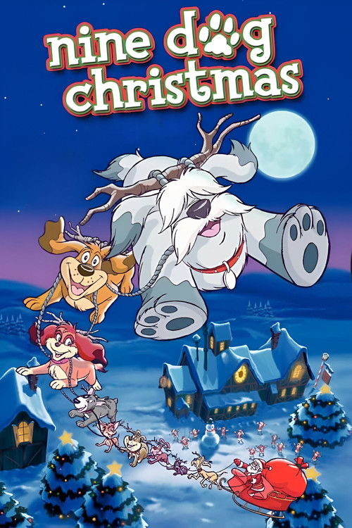 Nine Dog Christmas Poster