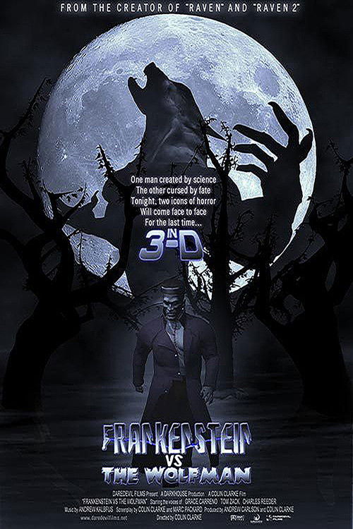 Frankenstein vs. the Wolfman in 3-D Poster