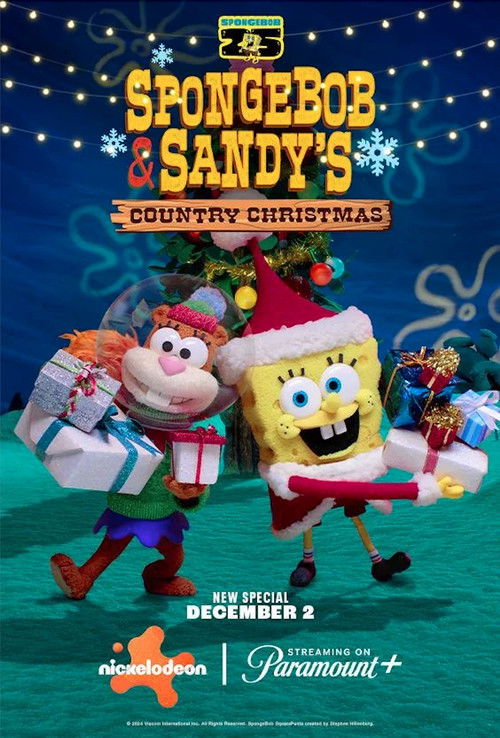 Spongebob and Sandy’s Country Christmas Poster