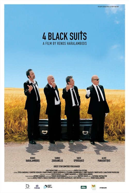 4 Black Suits Poster