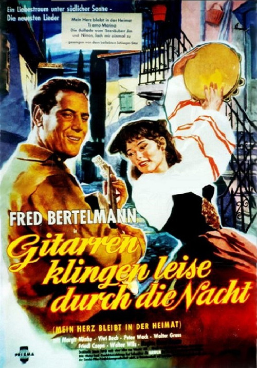 Gitarren klingen leise durch die Nacht Poster