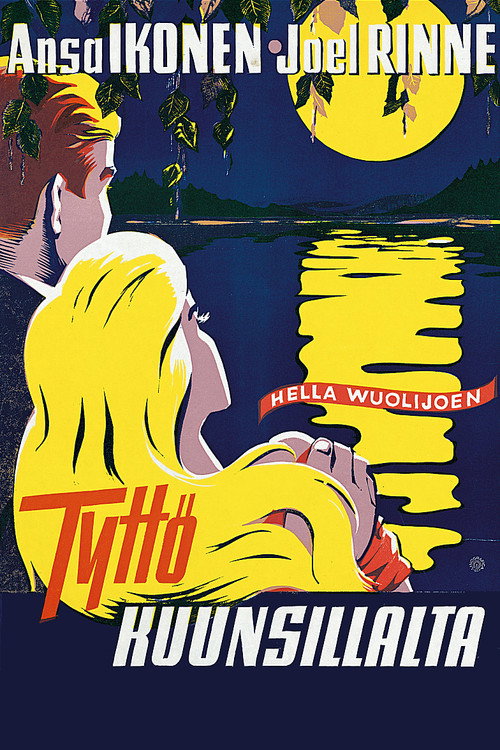 Tyttö kuunsillalta Poster