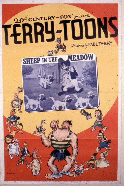 Sheep in the Meadow Poster