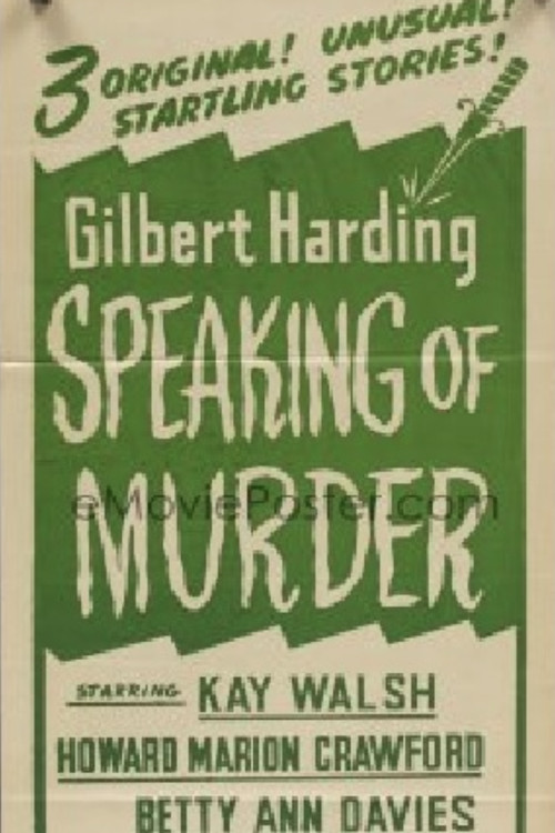 Gilbert Harding Speaking of Murder Poster