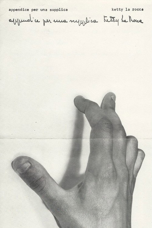 Appendice per una supplica Poster