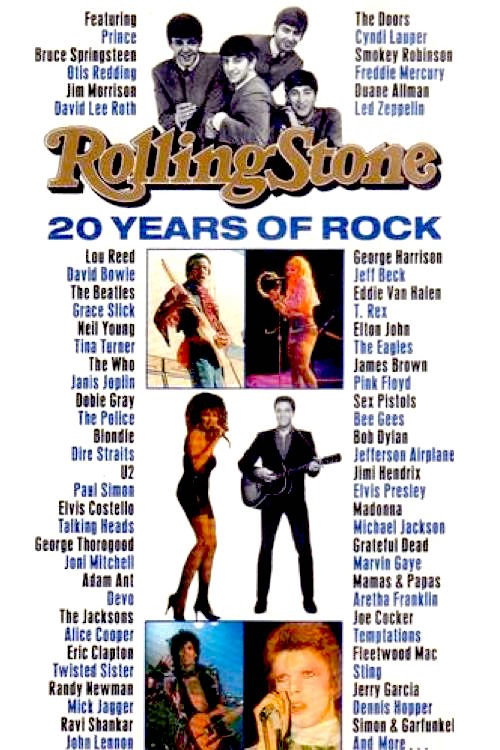 Rolling Stone Presents Twenty Years of Rock & Roll Poster
