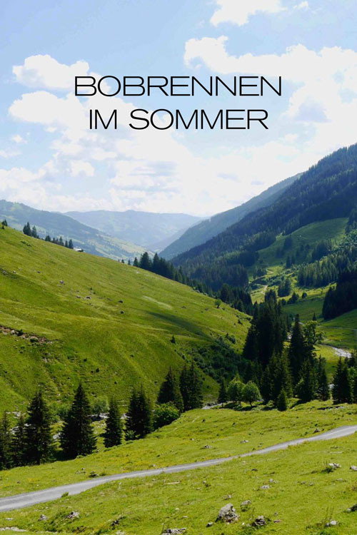 Bobrennen im Sommer Poster