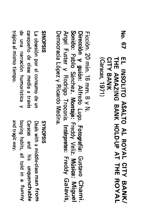 El insólito asalto al Royal City Bank Poster