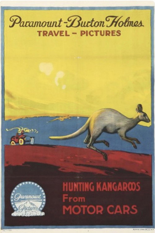Hunting Kangaroos from Motor Cars Poster