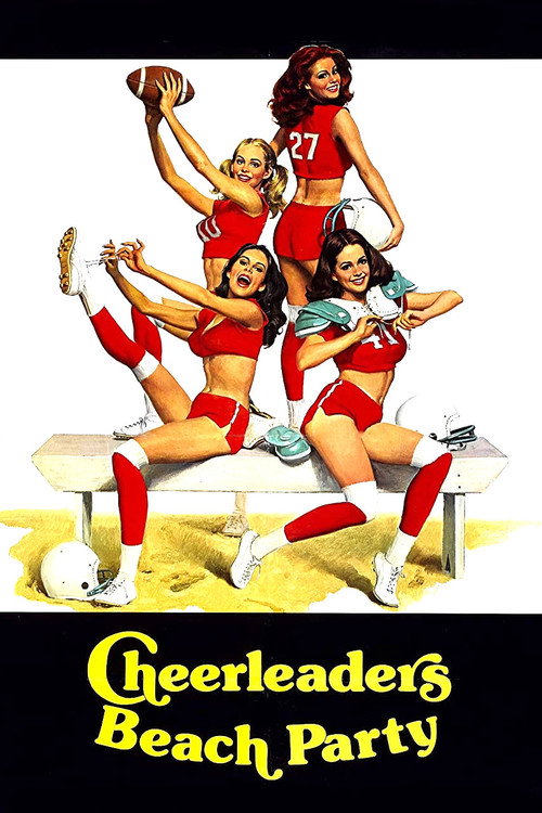 Cheerleaders Beach Party Poster